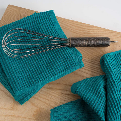 Now Designs Ripple Kitchen Dishcloth, Set of 4 in Peacock Green