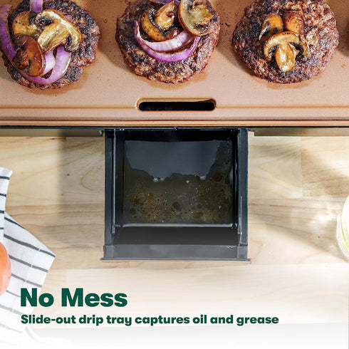 15 12" 22", bella XL Electric Ceramic Titanium Griddle, Make Eggs At Once, Healthy-Eco Non-stick Coating, Hassle-Free