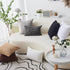 Home Brilliant 24x24 Euro Sham Spring Pillow Cover, Striped Corduroy Textured Velvet, Pure White