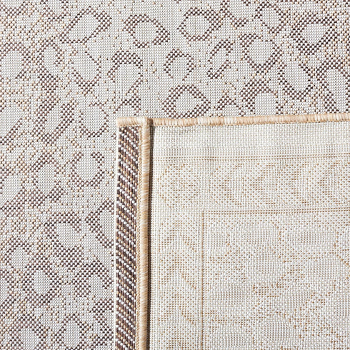 SAFAVIEH Courtyard Collection Accent Rug - 2' x 3'7", Beige & Gold, Leopard Print, Non-Shedding, Indoor/Outdoor