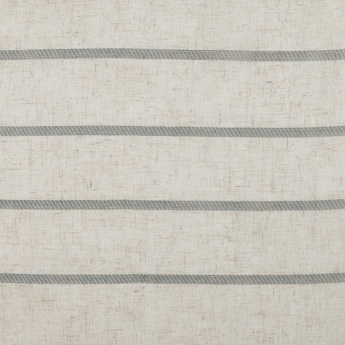 Clean Window Twill Stripe Anti-Dust Sheer Curtain Panel, 52" x 84", Allergy/Pet Friendly, Gray