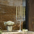 FURORA LIGHTING Gold LED Taper Candles, Battery Operated Pack of 2, Electric Candles with 6/18 Timer, Winter Decorations