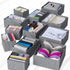Drawer Organizer Clothes Set of 12 Grey - Dresser Organizer for Nursery, Bedroom, Closet
