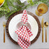 DII Cotton Napkin Set, Machine Washable, Everyday Basic, 20x20, 6 Count, Tango Red Gingham
