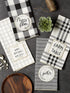 DII Home Sweet Farmhouse Kitchen Collection, Dishtowel Set, 18x28, Black, 4 Count