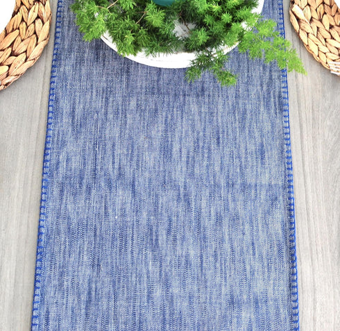 14"x48" Coffee Table Runner Modern Kitchen Cotton Table Cloth Strip with Decorative Stitched Edge Dresser Scarf Dining