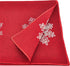 Saro Lifestyle Red Embroidered Snowflake Design Table Runner, 16"x90"