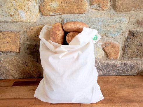 Set 3 (3, 10"x12") Muslin Produce Storage Bags - Almond Milk Bags - Reusable grocery bags cotton drawstring - Candy Bag