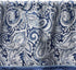 Madison Park Aubrey Faux Silk Paisley Jacquard Curtain - Rod Pocket for Living Room, 50 in x 18 in, Navy