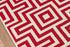 Momeni Rugs Baja Collection Contemporary Indoor & Outdoor Area Rug - 1'8" x 3'7", Easy to Clean, Red