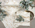 SARO LIFESTYLE Distressed Foil Metallic Design Cotton Table Runner, 16" x 72", Gold