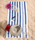 30x60 inch 4 American Soft Linen Cabana Striped Beach Towels, Piece Oversize Pool Towels, Quick Drying Sand Free Swim