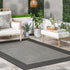 nuLOOM Gris Bordered 2x3 Indoor/Outdoor Accent Rug, Grey/Black for Living Room, Patio, Kitchen