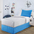 FRESH IDEAS Kids Twin Bed Skirt - Lux Hotel Tailored Microfiber Bedskirt, Classic 14" Drop Length, Blue