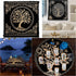 Indian Consigners Altar Cloth, 18" Square Celtic Tree of Life Wica Spread Decor for Tarot Witchery