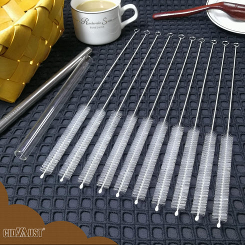 Straw Cleaner Brush for Stanley - Extra Long 12 inch, Extra Wide 12mm Straw Brushes for 40/30/20 oz Stanley Mug, 10 Pack