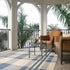 SAFAVIEH Courtyard Collection Accent Rug - 2' x 3'7", Beige & Blue, Indoor/Outdoor & Washable, Ideal for High Traffic Areas in Patio, Backyard, Mudroom, Entryway, Doormat (CY6201-233-2) by Safavieh