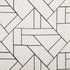 Archaeo Mid-Century Modern Fragmented Geometric Embroidery Curtain, Natural Linen Blend, 50" x 63", Black/Linen