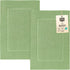 Utopia Towels Cotton Banded Rug, Bath Mats, 21 by 34 Inches, Sage Green, 100% Ring Spun Cotton, 2 Pack