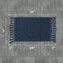 French Connection Nellore Bathroom Rugs, Woven and Beaded, 17" x 28", Navy, Durable Bath Mats