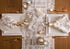 DII Gold Holiday Collage Christmas Table Runner, 14x72, Metallic Fabric Kitchen Décor