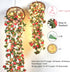 2Pcs 16.4Ft 16.4Ft BLEUM CADE Flower Garland Artificial Rose Vines with String Lights, Cute Fake Hanging Flower Vines