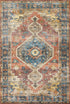 Loloi Skye Collection Accent Rug, SKY-11 Rust/Blue, 2'-0" x 5'-0"