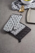 DII Kitchen Essentials, Black & White Diamond Collection Potholder Set, 2 Piece