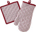 SKL Home Snowflake Winter Oven Mitt and Pot Holder Set, 8x8