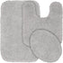 Garland Rug Serendipity Platinum Gray 3 Piece Set (Toilet Cover, Contour Rug, Bath Rug)