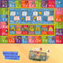 3x5 KC Cubs ABC Alphabet, Seasons, Months & Days Rug Educational Play Mat Carpet for Kids, Toddlers, Nursery