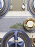 13x72-inch, DII Dobby Stripe Woven Table Runner, French Blue