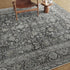 Black Grey Entryway Rug 2x3, Vintage Indoor Kitchen Washable Door Mat, Tribal Distressed Accent Throw Rug