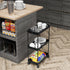 SimpleHouseware Standard Slim Rolling Storage Cart, 3-Tier, Black