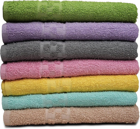 7-Pack 30" 54" 100% ZUPERIA Bath Towels - x - Ultra Soft Cotton Large Bath Towels- Highly Absorbent for Bathroom, Pool