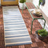 SAFAVIEH Courtyard Collection Accent Rug 2' x 3'7', Navy & Beige, Indoor/Outdoor, Washable, Non-Shedding