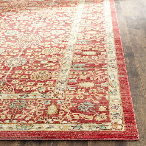 SAFAVIEH Valencia Collection Accent Rug, 2' x 3', Red & Red, Boho Chic Design, Easy Care