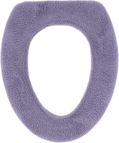 Soft Toilet Seat Cover, Plush & Thick Fabric, Purple Ash, 14x18"