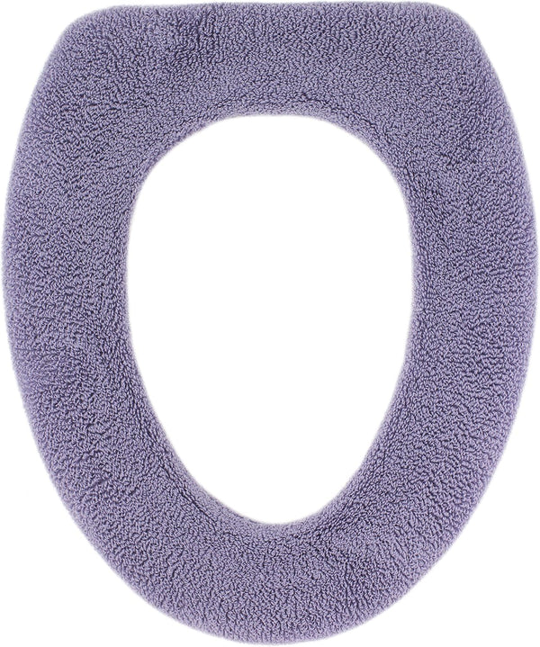 Soft Toilet Seat Cover, Plush & Thick Fabric, Purple Ash, 14x18"