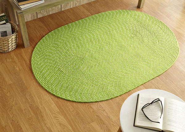 Better Trends Sunsplash Braid Collection, 20" x 30" Oval, Durable Stain Resistant Indoor Outdoor Utility Rug
