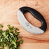 Mercer Culinary Double Blade Rocking Mezzaluna Knife with Handle, 7 Inch, Stainless Steel