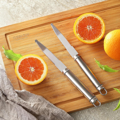 2PCS Curved Serrated Grapefruit Knife, Stainless Steel Kiwi Knife, Great for Grapefruit, Orange, Lemon, Kiwi,