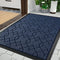 Yimobra Front Door Mats - Heavy Duty Water Absorbent Mud Resistant Easy Clean Entry Outdoor Indoor Rugs (Blue)