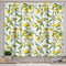 Ambesonne Nature Kitchen Curtains, Flowering Lemon Plant Theme, 2 Panel Set for Kitchen Cafe Decor, 55" x 39", Green
