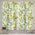 Ambesonne Nature Kitchen Curtains, Flowering Lemon Plant Theme, 2 Panel Set for Kitchen Cafe Decor, 55" x 39", Green