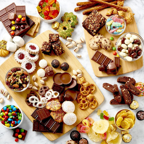 Farberware 4-Piece Reversible Bamboo Cutting and Charcuterie Board Set, Assorted Sizes