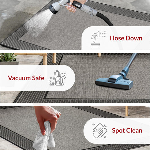 nuLOOM Gris Contemporary Indoor/Outdoor Accent Rug, 2x3, Grey by nuLOOM