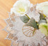 15 inches 15 Natural Linen Doily Round Neutral Earth Tones Beige Lace Coffee Table Topper Dresser Scarf Place Mats