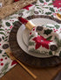 DII Woodland Holly Christmas Holiday Table Runner, 14x72, Poinsettia & Christmas Greenery