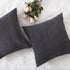 Home Brilliant Grey Pillow Covers, Set of 2 Soft Decorative Striped Corduroy Velvet Square Throw Pillow Cover 18 x 18